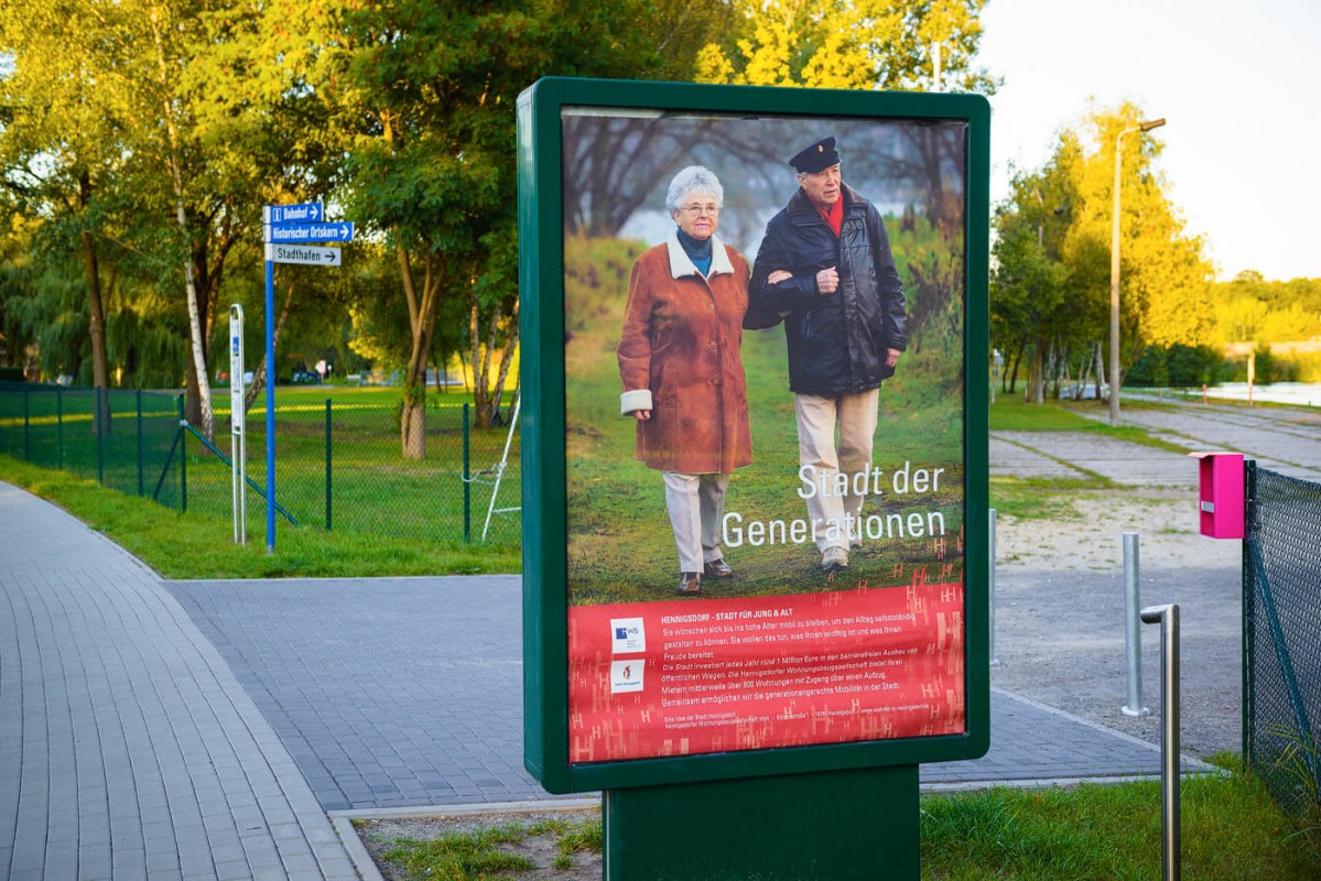 Werbetafel-Leuchtkasten in Hennigsdorf