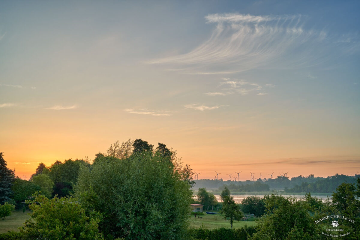 Erstes Morgenlicht über den Oberuckersee